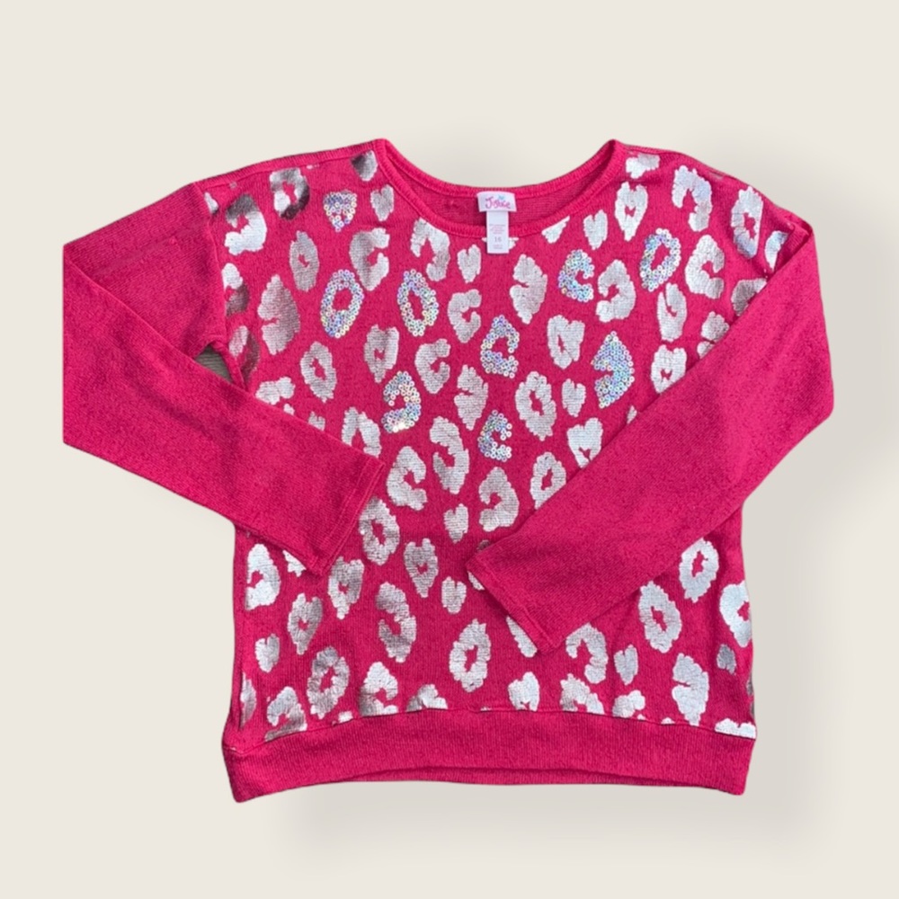 Justice size 16 Leopard print sweater